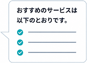 AIによるおすすめサービス回答